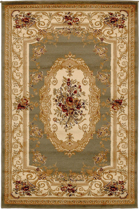 Green 4' 1 x 6' 1 Versailles Rectangle Area Rug