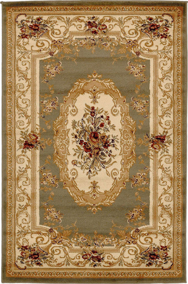 Green 4' 1 x 6' 1 Versailles Rectangle Area Rug