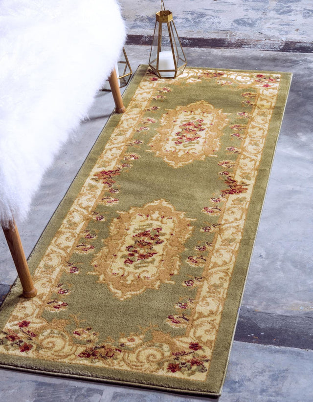 Green 2' x 8' Versailles Runner Area Rug