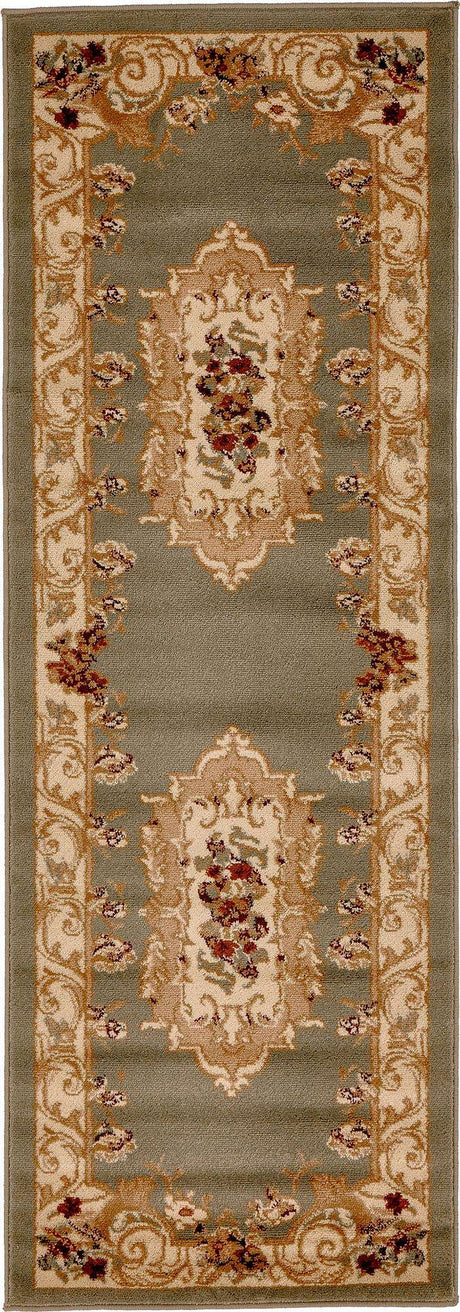 Green 2' x 6' 1 Versailles Runner Area Rug