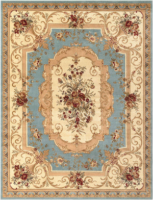 Light Blue 7' 10 x 10' Versailles Rectangle Area Rug