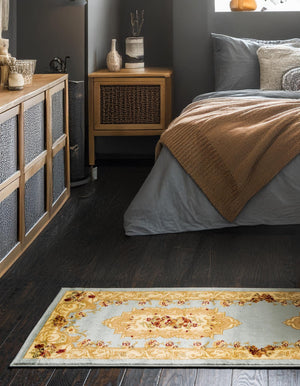 Light Blue 2' x 7' 1 Versailles Runner Area Rug