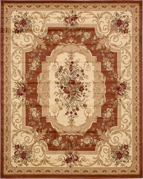 Brick Red 7' 10 x 10' Versailles Rectangle Area Rug