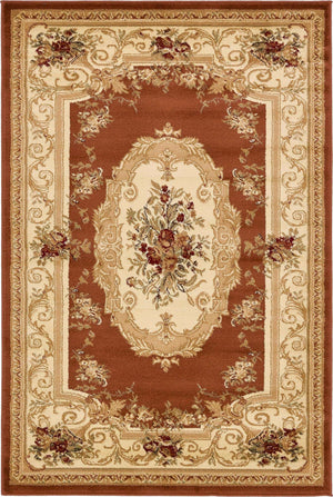 Brick Red 4' 1 x 6' 1 Versailles Rectangle Area Rug