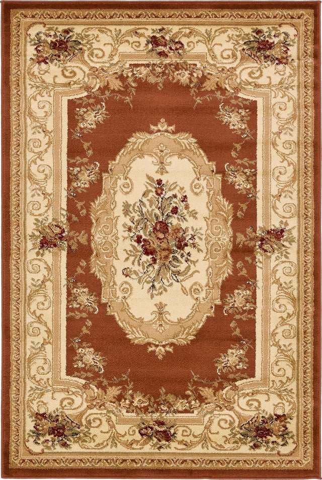 Brick Red 4' 1 x 6' 1 Versailles Rectangle Area Rug