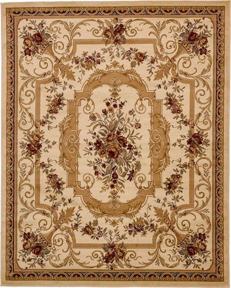 Cream 7' 10 x 10' Versailles Rectangle Area Rug