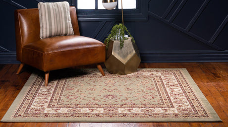 Green 10' x 10' Voyage Square Area Rug Persian Inspired Classic Traditional Design Durable Carpet Mat for Home Interior Design for Sale at Rug Engine