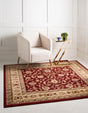 Red 6' 1 x 6' 1 Voyage Square Area Rug Persian Inspired Classic Traditional Design Durable Carpet Mat for Home Interior Design for Sale at Rug Engine
