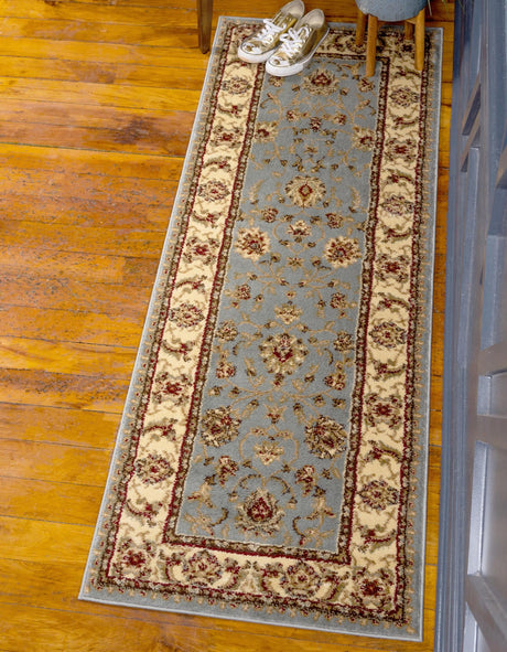 Light Blue 2' 7 x 10' Voyage Runner Area Rug Persian Inspired Classic Traditional Design Durable Carpet Mat for Home Interior Design for Sale at Rug Engine