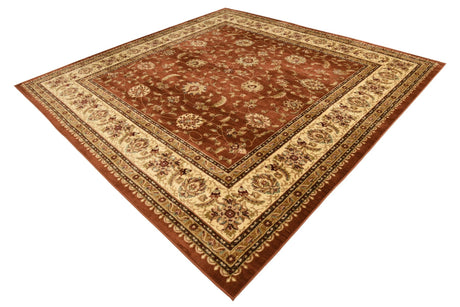 Brick Red Light Rose 10' x 10' Voyage Square Area Rug