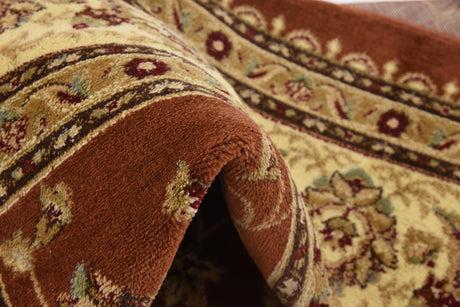 Brick Red Light Rose 10' x 10' Voyage Square Area Rug