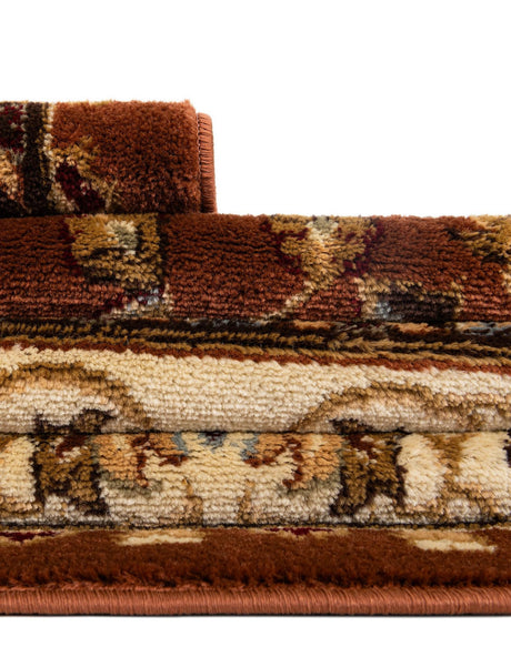 Brick Red Light Rose 10' x 10' Voyage Square Area Rug