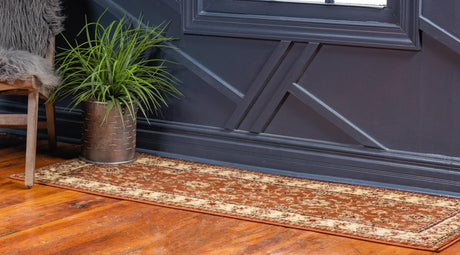 Brick Red Light Rose 2' 7 x 10' Voyage Runner Area Rug