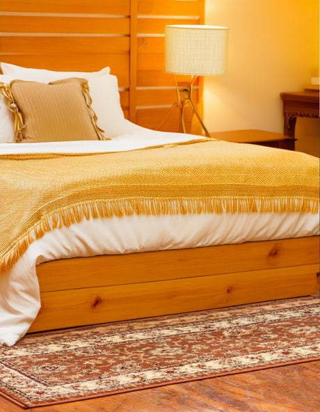 Brick Red Light Rose 2' 7 x 10' Voyage Runner Area Rug