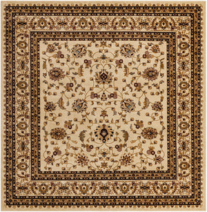 Cream 10' x 10' Voyage Square Area Rug