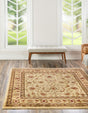 Cream 10' x 10' Voyage Square Area Rug