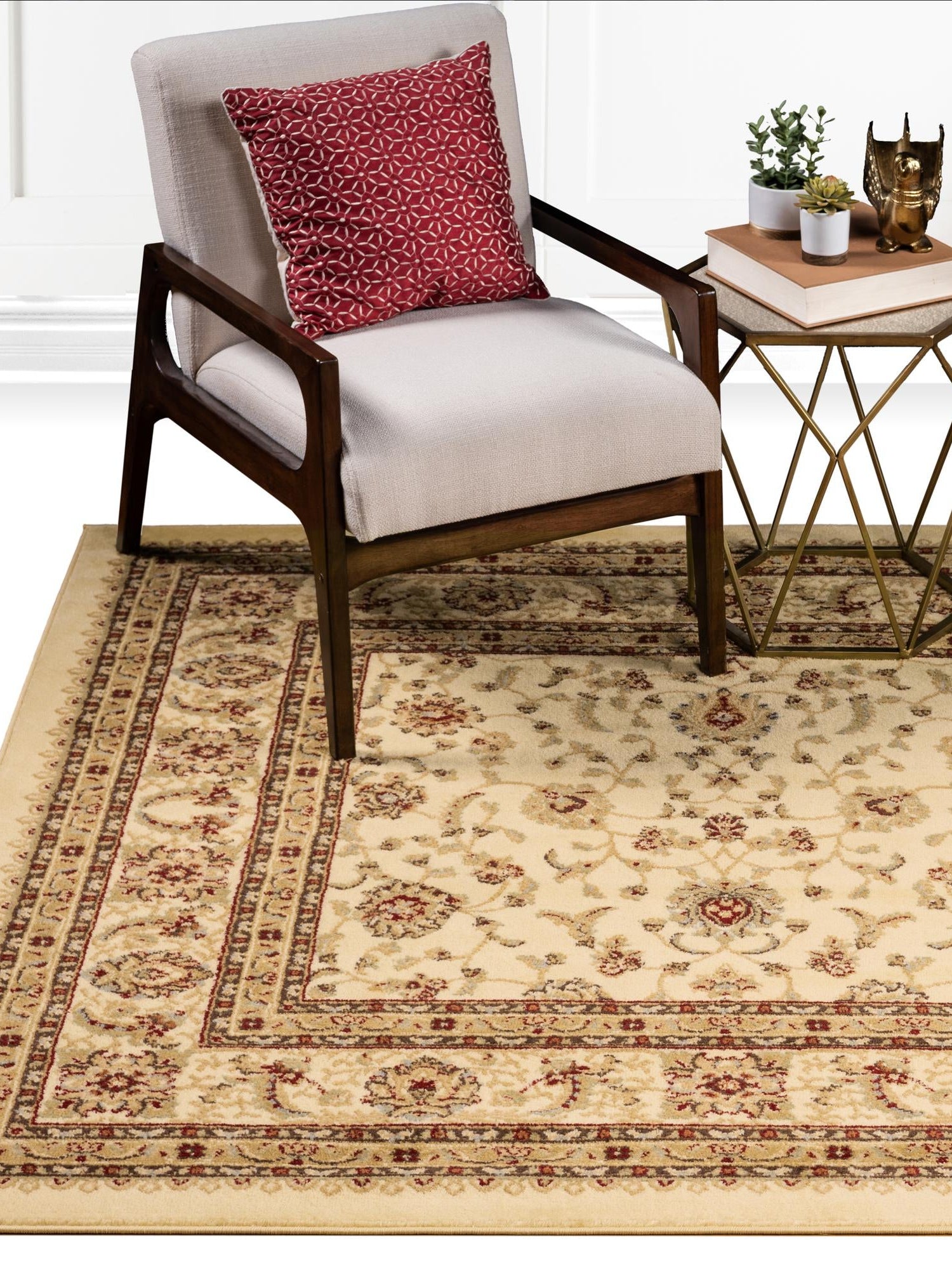 Cream 4' 1 x 4' 1 Voyage Square Area Rug