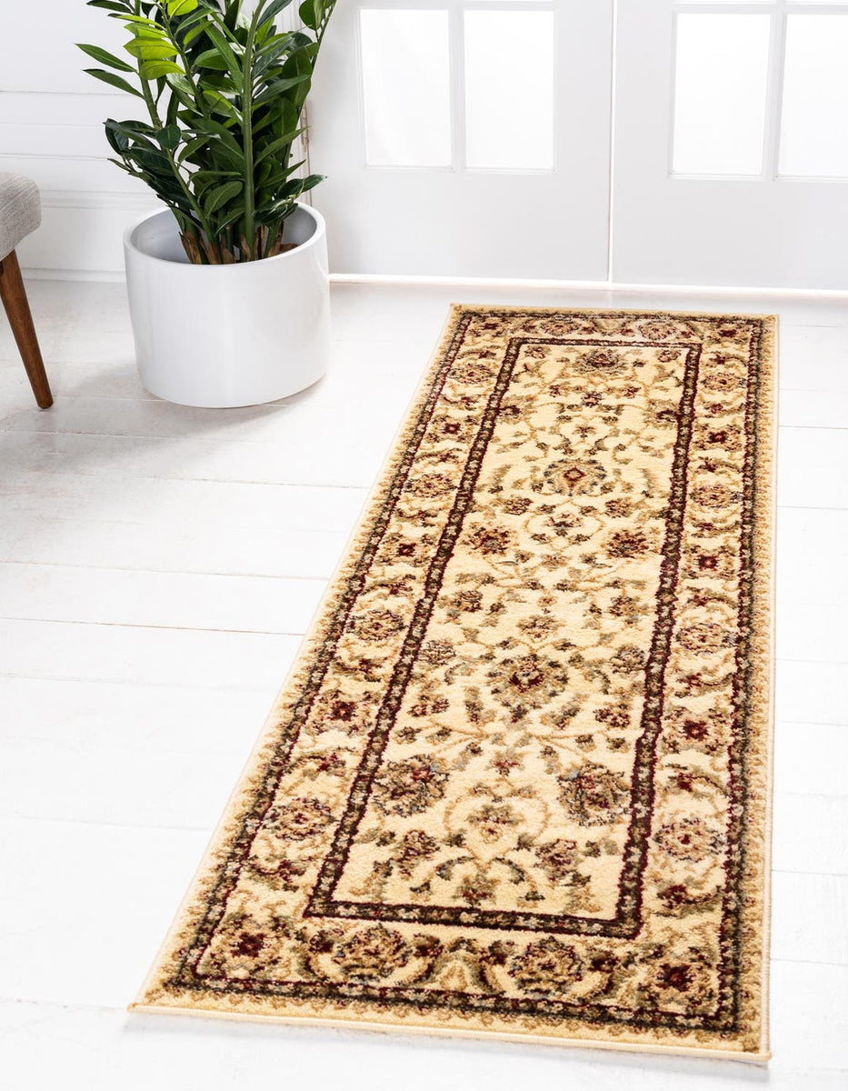 Cream 3' 1 x 16' 5 Voyage Runner Area Rug Persian Inspired Classic Tra ...