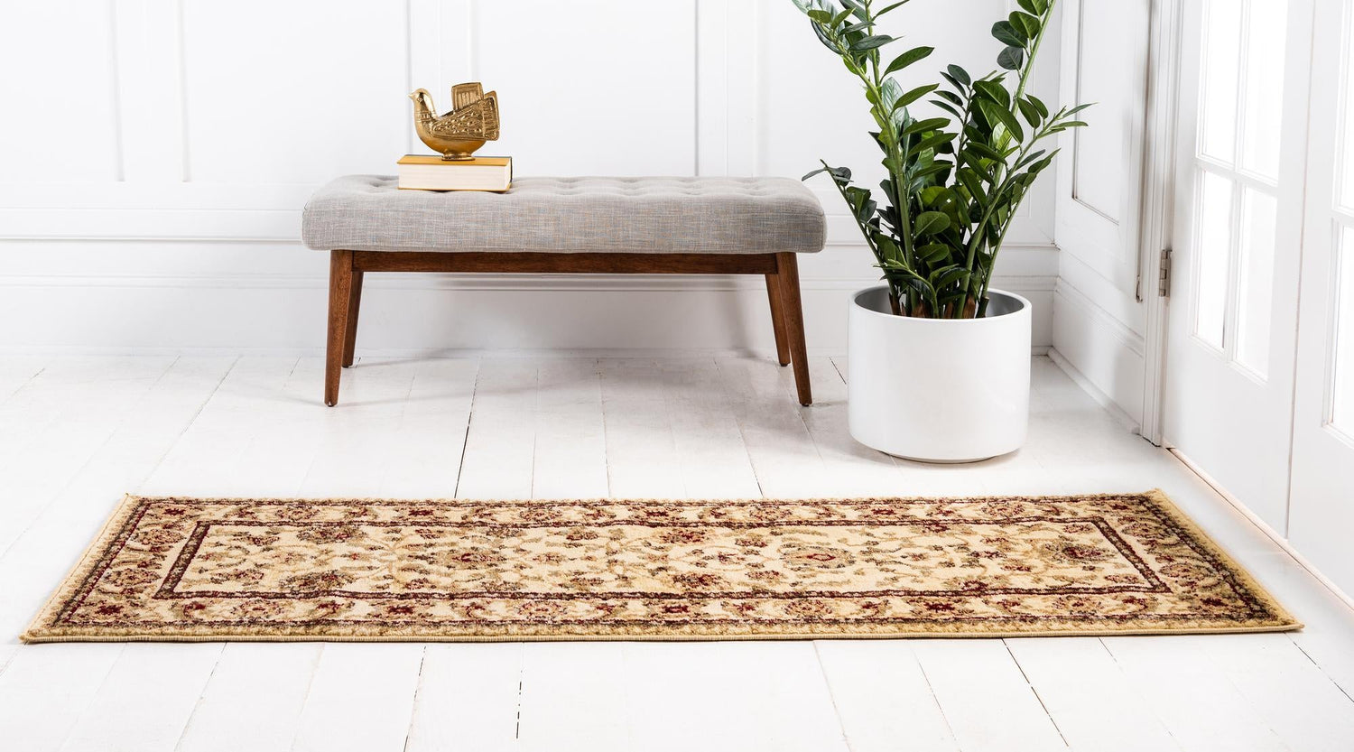 Cream 3' 1 x 19' 8 Voyage Runner Area Rug