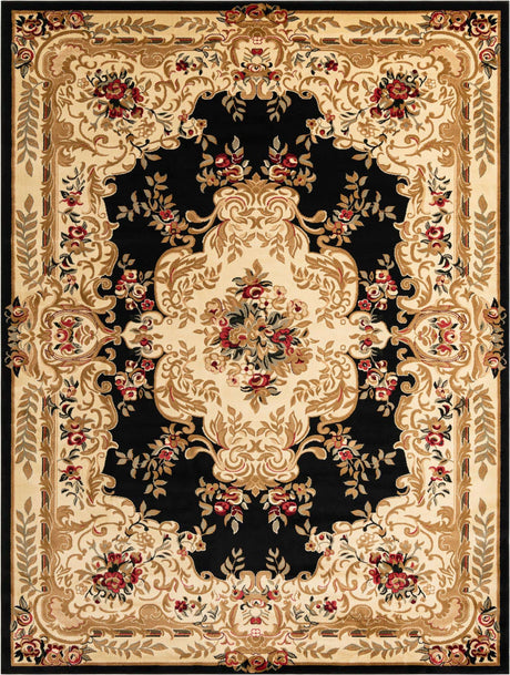 Black 10' x 13' 1 Versailles Rectangle Area Rug