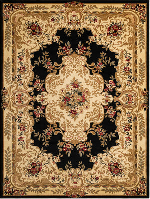 Black 9' x 12' Versailles Rectangle Area Rug