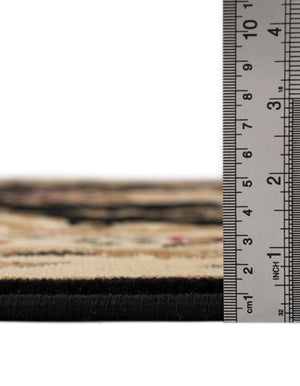 Black 6' 1 x 6' 1 Versailles Square Area Rug