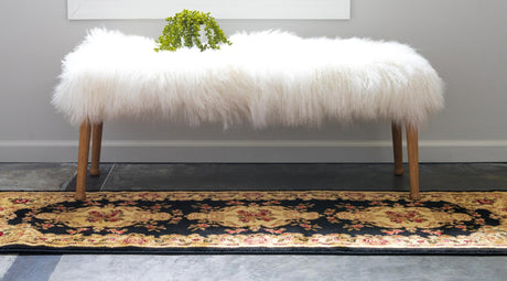 Black 2' x 6' 1 Versailles Runner Area Rug