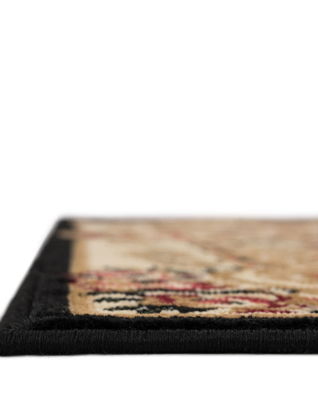 Black 2' 7 x 10' Versailles Runner Area Rug