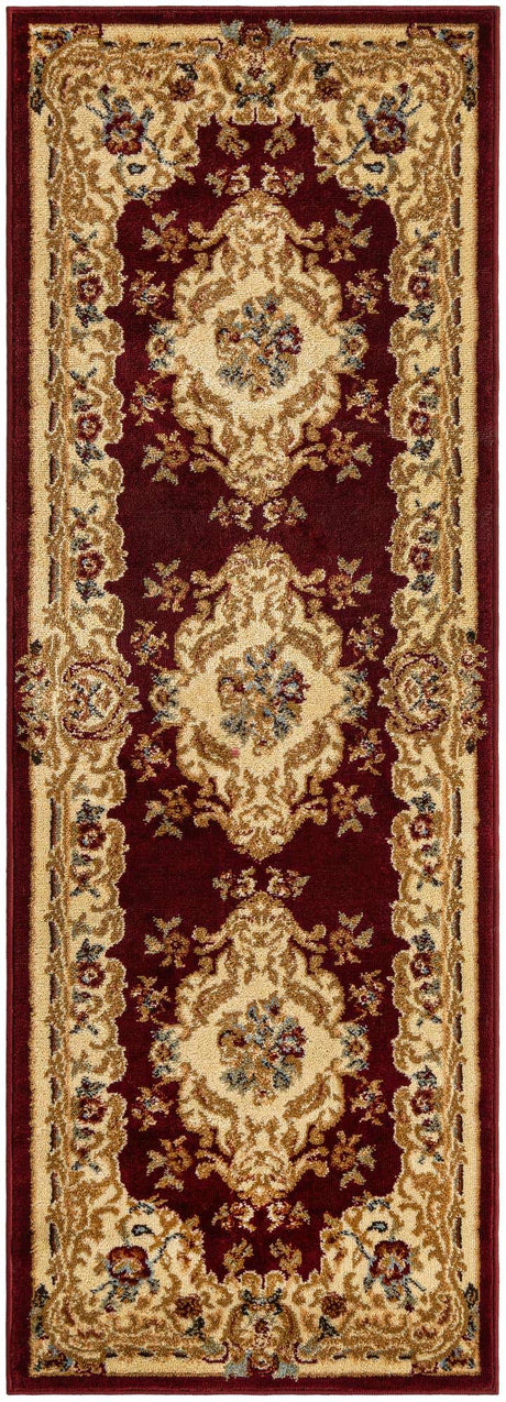 Red 2' x 6' 1 Versailles Runner Area Rug