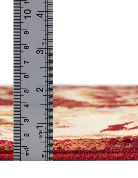 Red 4' 1 x 4' 1 Voyage Square Area Rug Persian Inspired Classic Traditional Design Durable Carpet Mat for Home Interior Design for Sale at Rug Engine