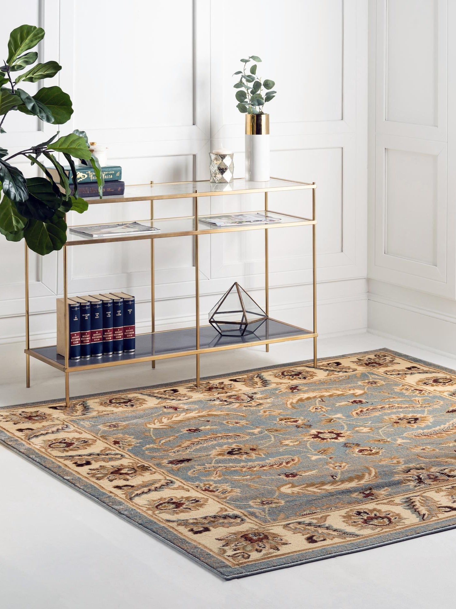 Light Blue 4' 1 x 4' 1 Voyage Square Area Rug