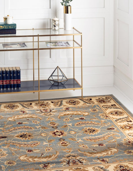 Light Blue 10' x 10' Voyage Square Area Rug Persian Inspired Classic Traditional Design Durable Carpet Mat for Home Interior Design for Sale at Rug Engine