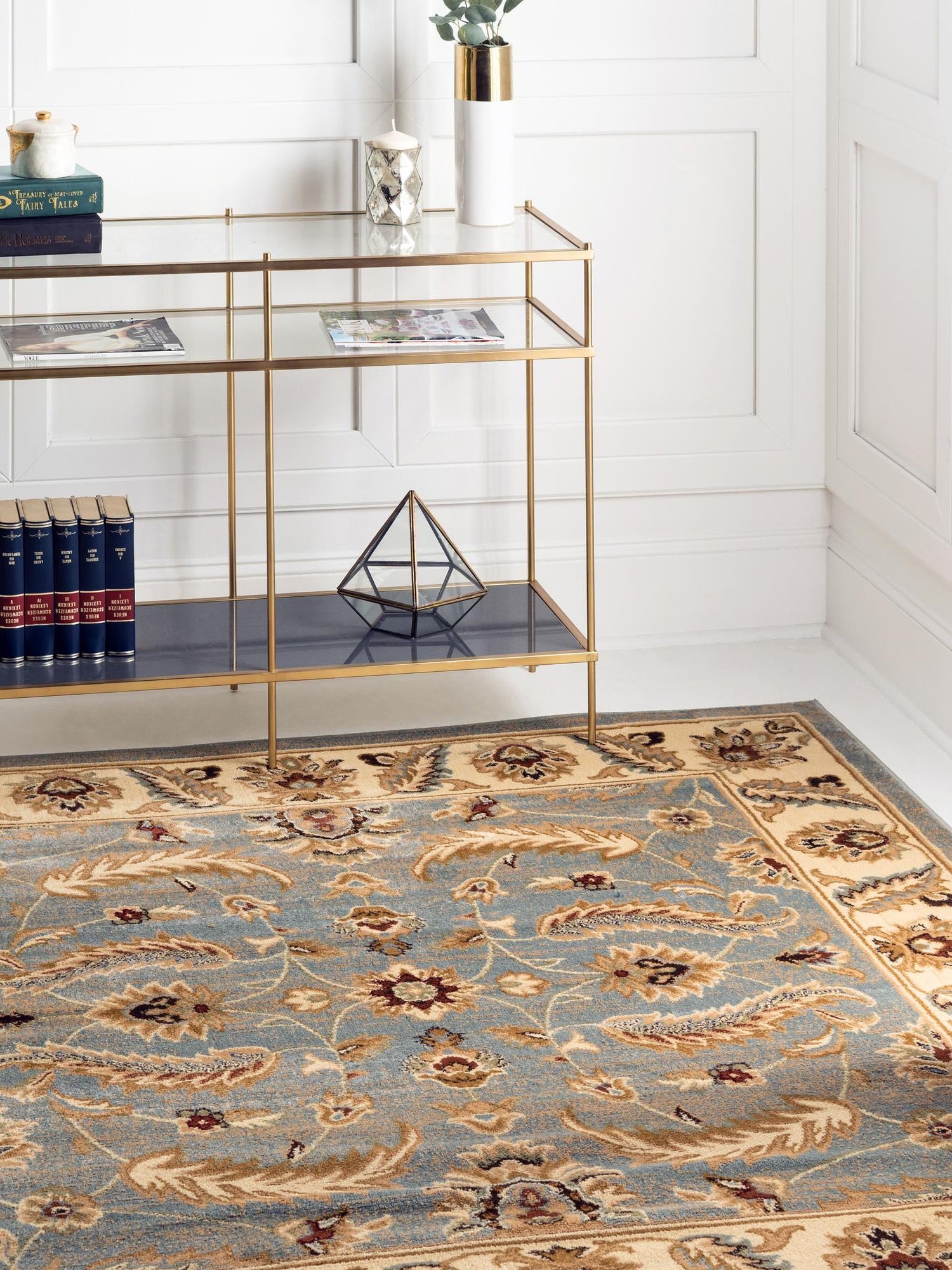 Light Blue 4' 1 x 4' 1 Voyage Square Area Rug