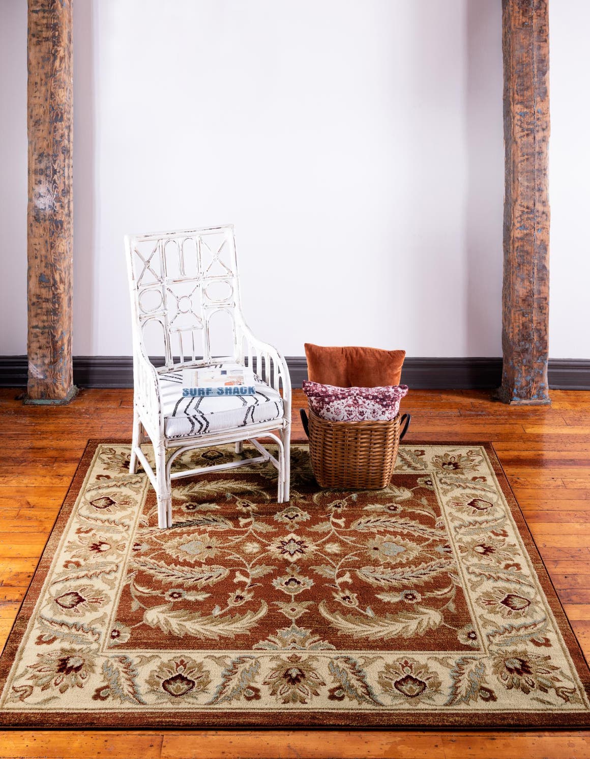 Brick Red 6' 1 x 6' 1 Voyage Square Area Rug