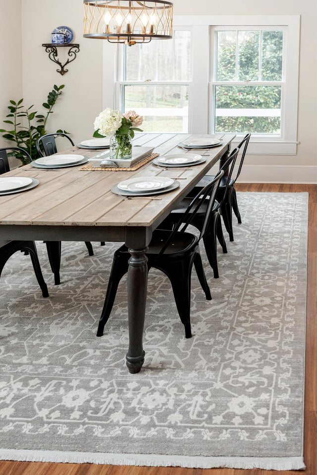 Light Gray 8' x 11' 4 New Classical Rectangle Area Rug 70% Polypropylene & 30% Polyester Traditional Vintage Distressed Carpet for Interior Design Home Decor for Sale at Rug Engine