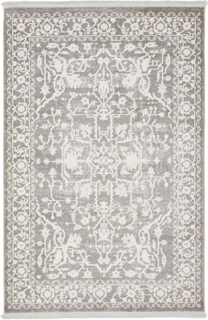 Light Gray 4' 1 x 6' 1 New Classical Rectangle Area Rug 70% Polypropylene & 30% Polyester Traditional Vintage Distressed Carpet for Interior Design Home Decor for Sale at Rug Engine