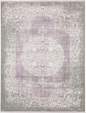 Purple 8' x 10' New Classical Rectangle Area Rug 70% Polypropylene & 30% Polyester Traditional Vintage Distressed Carpet for Interior Design Home Decor for Sale at Rug Engine