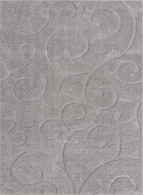Light Gray 9' x 12' 2 Floral Shag Rectangle Area Rug Thick Soft Touch Fluffy & Plush Shaggy Pile 100% Polyester With Cotton Backing Carpet for Interior Design for Sale at Rug Engine