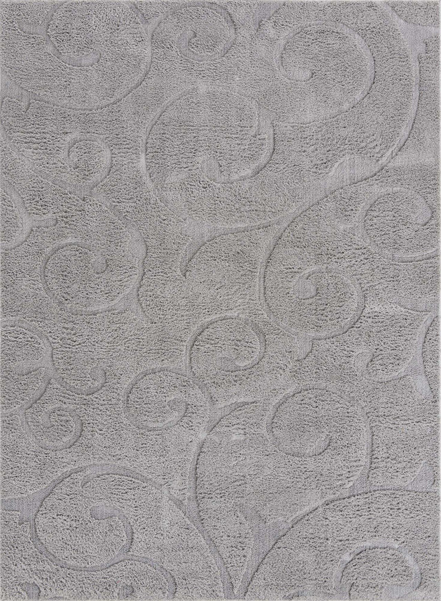 Light Gray 9' x 12' 2 Floral Shag Rectangle Area Rug Thick Soft Touch Fluffy & Plush Shaggy Pile 100% Polyester With Cotton Backing Carpet for Interior Design for Sale at Rug Engine