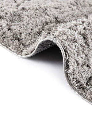 Light Gray 4' 1 x 6' 1 Floral Shag Rectangle Area Rug Thick Soft Touch Fluffy & Plush Shaggy Pile 100% Polyester With Cotton Backing Carpet for Interior Design for Sale at Rug Engine