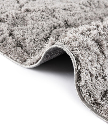 Light Gray 8' x 10' Floral Shag Rectangle Area Rug Thick Soft Touch Fluffy & Plush Shaggy Pile 100% Polyester With Cotton Backing Carpet for Interior Design for Sale at Rug Engine