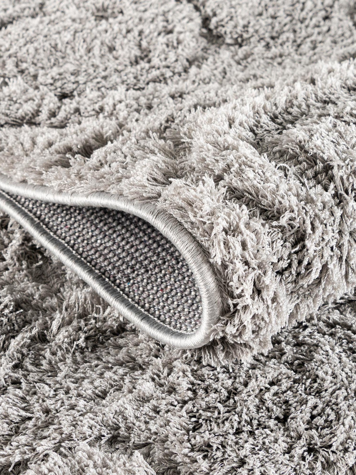 Light Gray 2' 7 x 10' Floral Shag Runner Area Rug Thick Soft Touch Fluffy & Plush Shaggy Pile 100% Polyester With Cotton Backing Carpet for Interior Design for Sale at Rug Engine