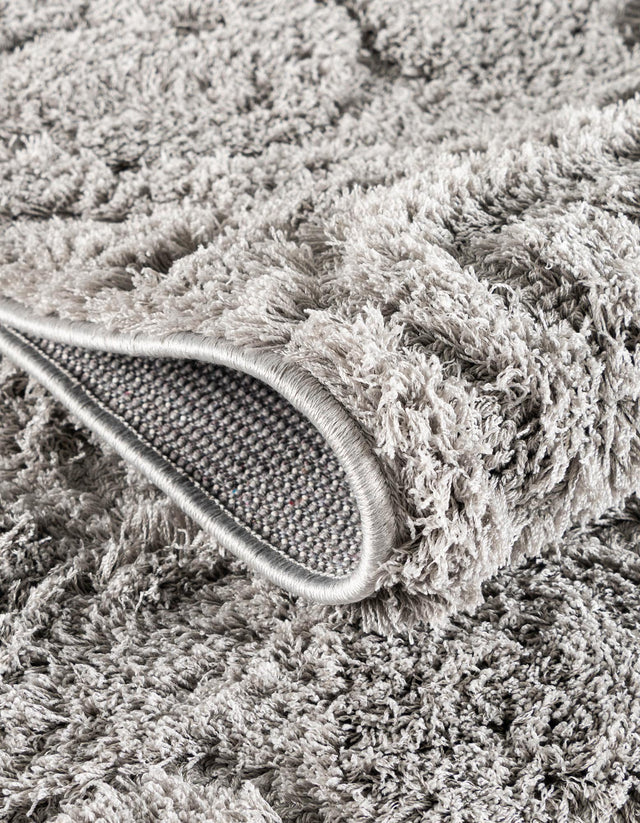 Light Gray 2' 7 x 10' Floral Shag Runner Area Rug Thick Soft Touch Fluffy & Plush Shaggy Pile 100% Polyester With Cotton Backing Carpet for Interior Design for Sale at Rug Engine