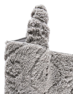 Light Gray 2' x 6' 9 Floral Shag Runner Area Rug Thick Soft Touch Fluffy & Plush Shaggy Pile 100% Polyester With Cotton Backing Carpet for Interior Design for Sale at Rug Engine