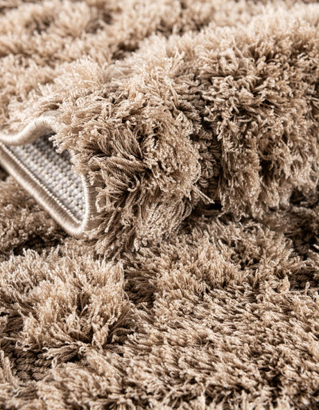 Beige 5' 1 x 8' Floral Shag Rectangle Area Rug Thick Soft Touch Fluffy & Plush Shaggy Pile 100% Polyester With Cotton Backing Carpet for Interior Design for Sale at Rug Engine