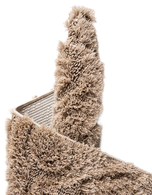 Beige 2' x 6' 7 Floral Shag Runner Area Rug Thick Soft Touch Fluffy & Plush Shaggy Pile 100% Polyester With Cotton Backing Carpet for Interior Design for Sale at Rug Engine