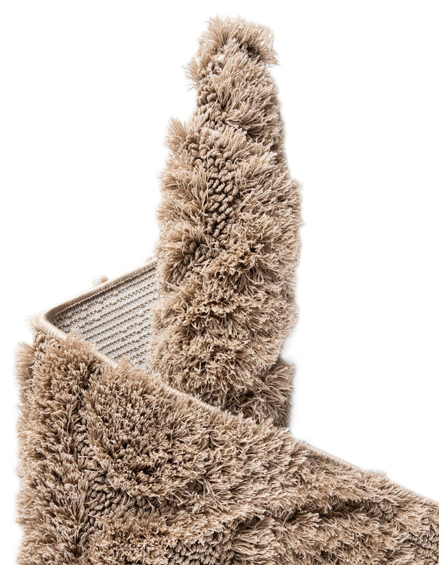 Beige 2' x 6' 7 Floral Shag Runner Area Rug Thick Soft Touch Fluffy & Plush Shaggy Pile 100% Polyester With Cotton Backing Carpet for Interior Design for Sale at Rug Engine