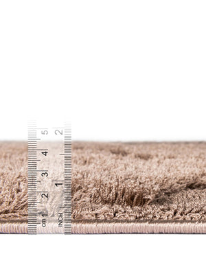 Brown 9' x 12' Floral Shag Rectangle Rug