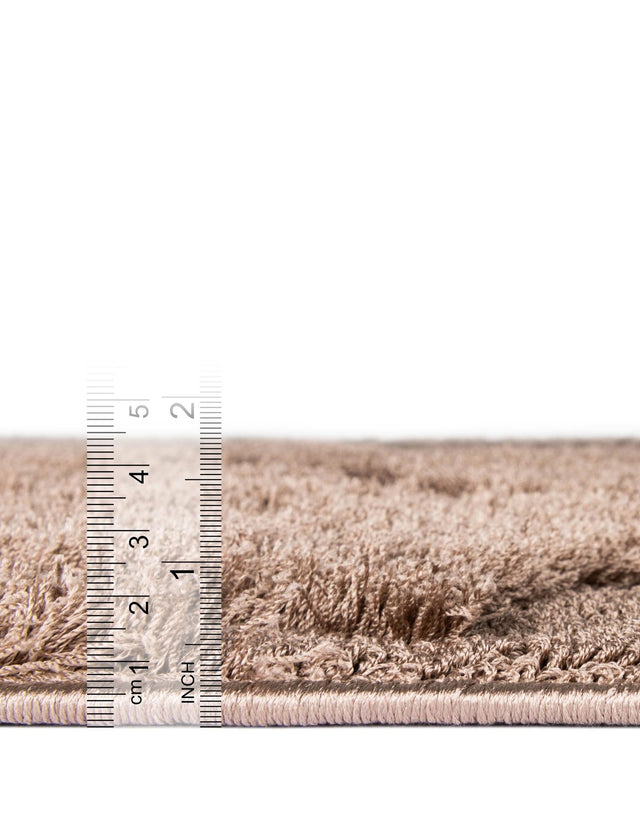 Brown 9' x 12' Floral Shag Rectangle Rug
