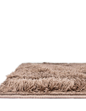 Brown 9' x 12' Floral Shag Rectangle Rug